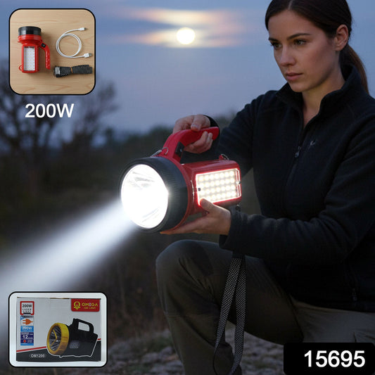 LED searchlight front and side panel illuminated