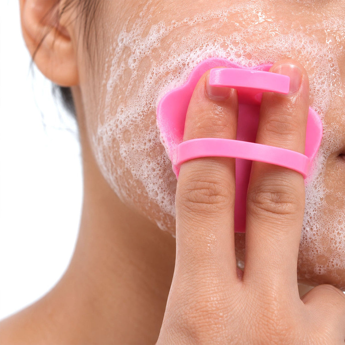 Silicone Face Scrubber Paw Shape Finger Facial Cleansing Brush (1 Pc)