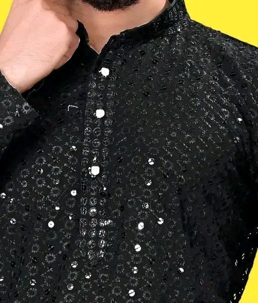 PREMIUM QUALITY LUCKNAWI CHIKANKARI KURTA FOR MEN
