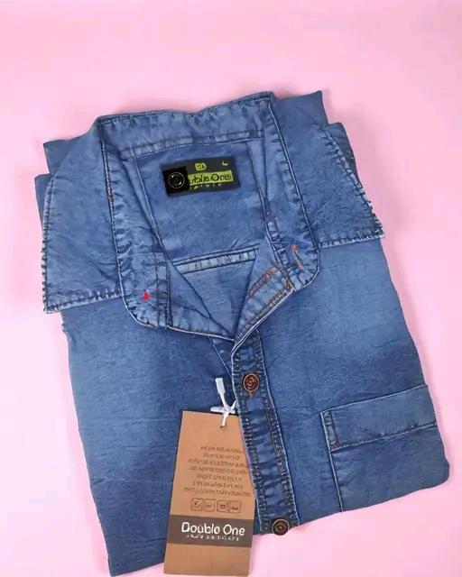 Denim Silky washed plain shirts