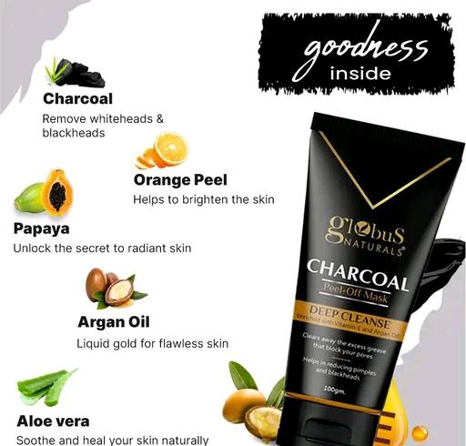 Globus Naturals Activated Charcoal Peel Mask For Women