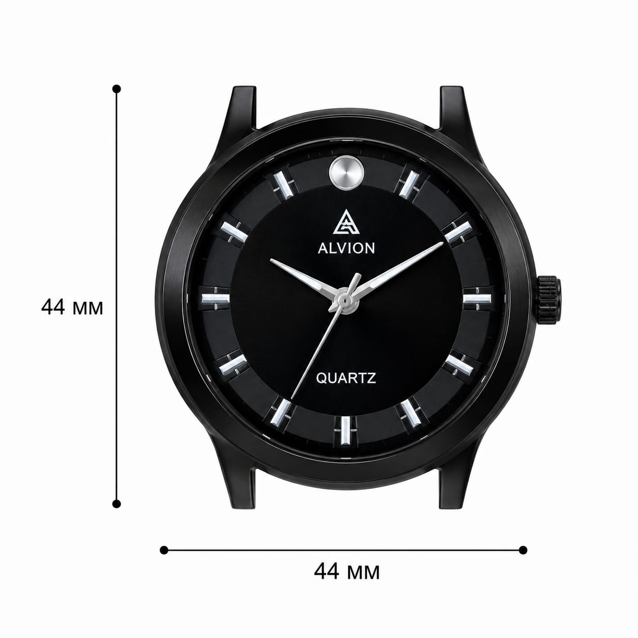 Minimalist Men's Analog Quartz Watch with Soft Silicone Strap | 44mm Dial | Brown