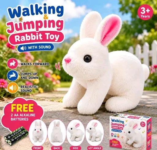 Walking & Jumping Rabbit Toy with Sound for Kids