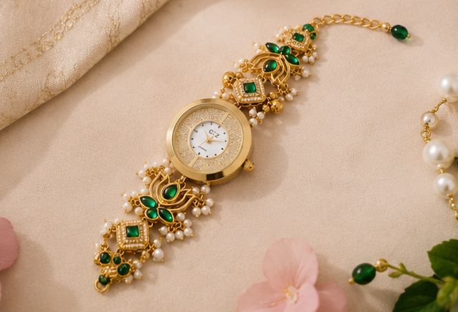 Kashmiri Style Bracelet Watch for Women