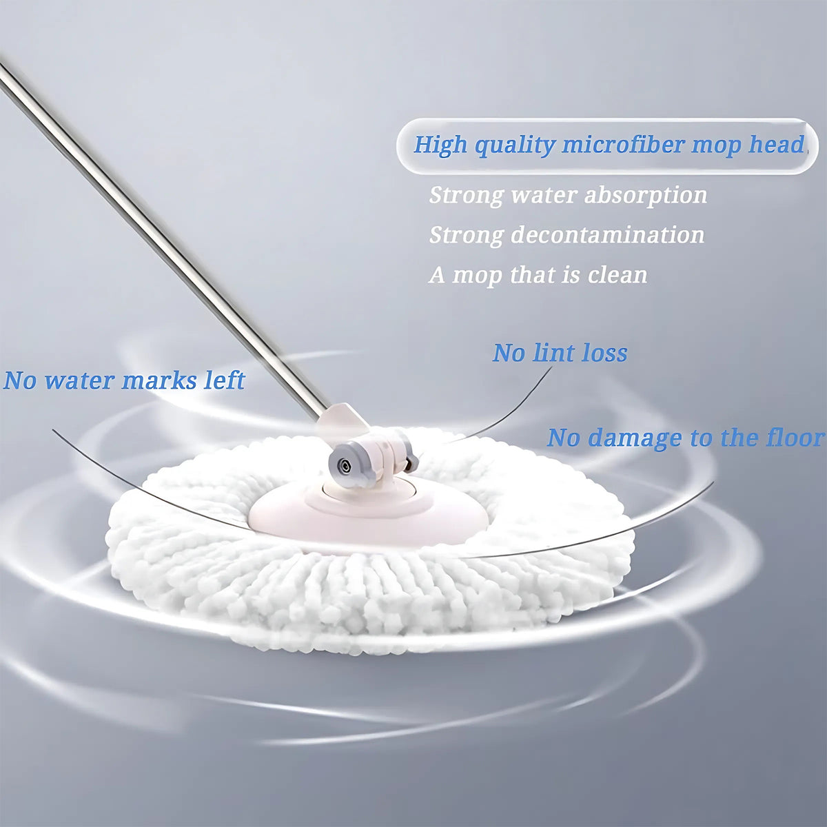Microfiber Spin Mop Refill Head 360 Rotating Mop (1 Pc)