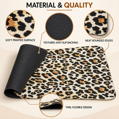 Absorbent Bathroom Mat Leopard Print Quick Dry Bath Mat (1 Pc 50x80 Cm)