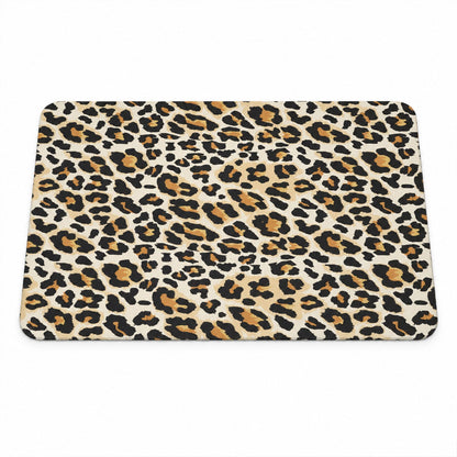 Absorbent Bathroom Mat Leopard Print Quick Dry Bath Mat (1 Pc 50x80 Cm)